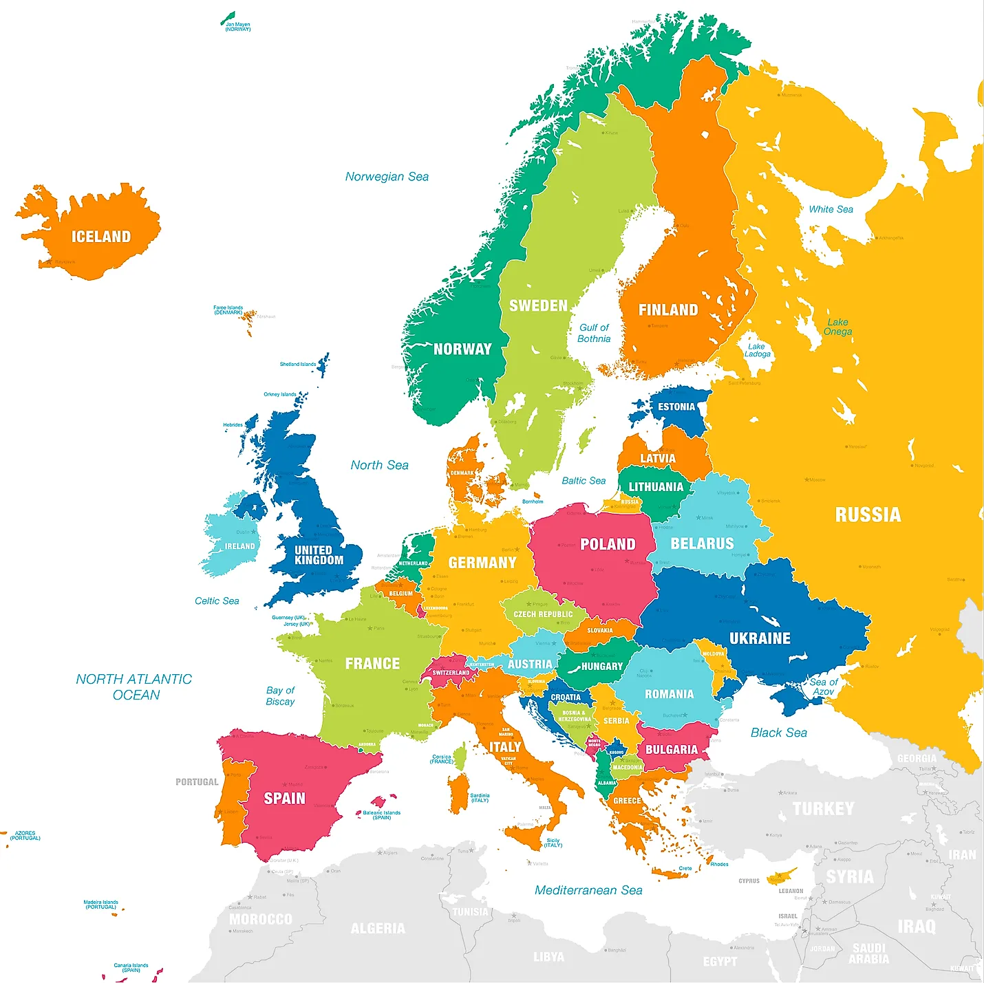 Europe map